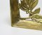 Brutalist Style Bronze Bookends with Floral Elements, 1970s, Set of 2 16