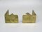 Brutalist Style Bronze Bookends with Floral Elements, 1970s, Set of 2 9