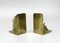 Brutalist Style Bronze Bookends with Floral Elements, 1970s, Set of 2 6