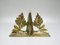 Brutalist Style Bronze Bookends with Floral Elements, 1970s, Set of 2, Image 2