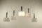 Vintage Glass Tube Pendant Lamps from Doria Leuchten, Set of 5 2