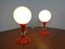 Glass & Plastic Tulip Bedside Lamps, 1970s, Set of 2, Image 3