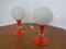 Glass & Plastic Tulip Bedside Lamps, 1970s, Set of 2 5