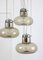 Vintage Italian Smoked Glass Chandelier, 1970s, Image 2