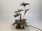 Vintage French Brass Table Lamp with Lotus Flowers from Maison Jansen 8