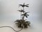 Vintage French Brass Table Lamp with Lotus Flowers from Maison Jansen 6