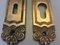 Art Nouveau Style Brass Handles and Signs, Set of 4 4