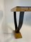 French Art Deco Olive Ash Browl and Black Lacquered Console 7