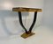 French Art Deco Olive Ash Burl and Black Lacquered Console, Image 4