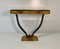 French Art Deco Olive Ash Burl and Black Lacquered Console, Image 2