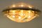 Vintage Brass & Murano Glass Flushmount from Hillebrand Lighting, 1960s, Image 4