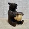 Small Black Forest Carved Bear with Brass Bowl 2