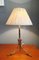 Lámpara de mesa de imitación de bambú de metal dorado, años 50, Imagen 3