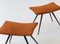 Italian Stools in Cognac Suede Leather, Set of 2, Image 2