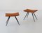 Italian Stools in Cognac Suede Leather, Set of 2 3