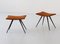 Italian Stools in Cognac Suede Leather, Set of 2, Image 5