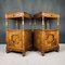 Vintage Nachttische aus Holz, Italien, 1950er, 2er Set 4