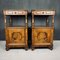 Vintage Wooden Nightstands, Italy, 1950s, Set of 2 1