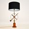 Lampe de Bureau Sphère Armillaire Vintage en Laiton et Teck 2