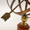Vintage Brass & Teak Armillary Sphere Table Lamp, Image 8