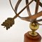 Vintage Messing & Teak Armillary Sphere Tischlampe 8