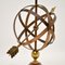 Vintage Brass & Teak Armillary Sphere Table Lamp 6