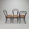 Mid-Century Bugholz & Schilfrohr Esszimmerstühle von Michael Thonet für Thonet, 1960er, 5er Set 4