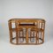 Tavolino e due sedie Mid-Century in bambù e vimini, anni '60, set di 3, Immagine 2