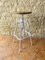 Vintage Industrial Metal and Wood Stool with Adjustable Swivel Seat, 1980s 6