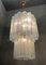 Large Mid-Century Light Blue Murano Glass Tronchi Chandelier 2