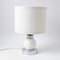 Vintage White and Chrome Table Lamp from Massive, 1970s, Image 1