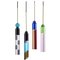 Colorful Crystal Pendant Lamps, Hand-Sculpted Contemporary Crystal, Set of 4 1