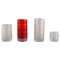 Vases in Mouth-Blown Crystal Glass by Bengt Edenfalk for Skruf, Set of 4 1