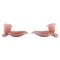 Scodelle sagomate in vetro rosa di Barovier & Toso, set di 2, Immagine 1