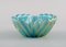 Leaf-Shaped Bowl in Turquoise Mouth-Blown Art Glass from Barovier and Toso 3