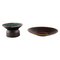 Candlestick and Dish in Glazed Ceramics by Henning Nilsson for Höganäs, 1960s, Set of 2 1