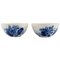 Florale Blaue Blumen Schalen von Royal Copenhagen, 1960er, 2er Set 1