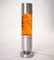 Brushed Aluminium French Orange Glitter Lava Lamp, 1970s, Image 8