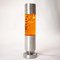 Brushed Aluminium French Orange Glitter Lava Lamp, 1970s 6