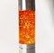 Lampada Lava glitter arancione in alluminio spazzolato, Francia, anni '70, Immagine 7