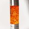 Orange Geriffelte Lava Lampe aus gebürstetem Aluminium, 1970er 7