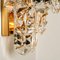 Large Gilt Brass Faceted Crystal Sconces Wall Light 10