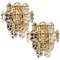 Large Gilt Brass Faceted Crystal Sconces Wall Light, Image 8