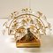 Large Gilt Brass Faceted Crystal Sconces Wall Light, Image 16