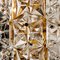 Large Gilt Brass Faceted Crystal Sconces Wall Light, Image 15