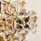 Large Gilt Brass Faceted Crystal Sconces Wall Light 14