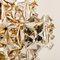 Large Gilt Brass Faceted Crystal Sconces Wall Light, Image 14