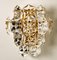 Large Gilt Brass Faceted Crystal Sconces Wall Light, Image 11