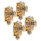 Large Gilt Brass Faceted Crystal Sconces Wall Light, Image 1