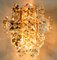 Large Gilt Brass Faceted Crystal Sconces Wall Light, Image 5